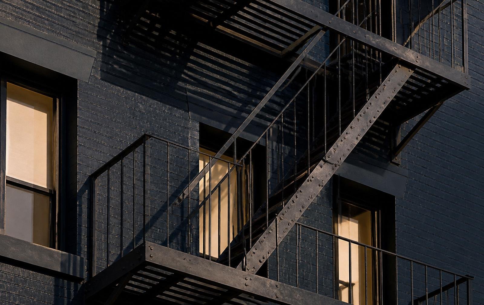 Fire escape scrape and paint